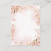 Roze winterherten zijn een meisje Baby shower Deta Informatiekaartje (Achterkant)