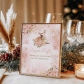 Roze winterherten zijn een meisje Baby shower luie Poster