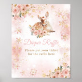 Roze winterherten zijn een meisje Baby shower luie Poster (Voorkant)