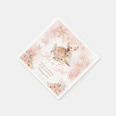 Roze winterherten zijn een meisje Baby shower Servet (Hoek)