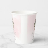 Roze winterkerst Een vrolijk klein baby shower Papieren Bekers (Rechts)