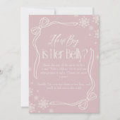 Roze winterkoket Hoe groot is haar buik Kaart (Voorkant)