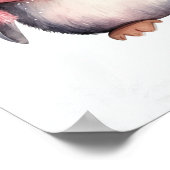 Roze winterkoude buiten Baby shower welkomstbord Poster (Hoek)