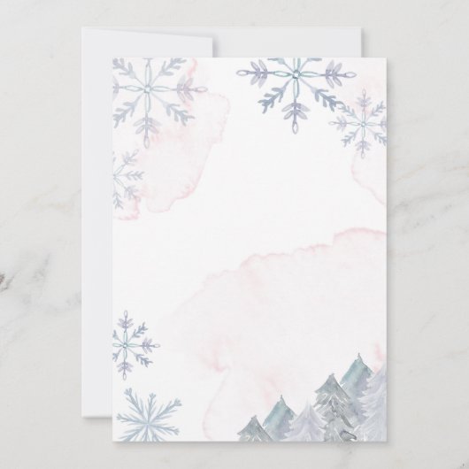 Roze wintermeisje het is koud buiten Baby shower Kaart (Achterkant)