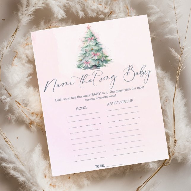 Roze winternaam die het baby shower-spel van het l (Creator heeft geüpload)