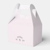 Roze Wintersneeuw Koud Buiten Baby shower Bedankdoosjes (Achterkant)