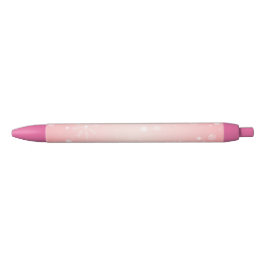 Roze wintersneeuwflake pen