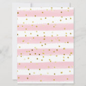 Roze wintersneeuwvlok eerste uitnodiging op zaterd (Achterkant)