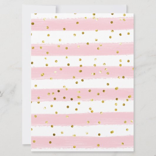 Roze wintersneeuwvlok eerste uitnodiging op zaterd (Achterkant)