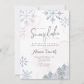 Roze wintersneeuwvlok is onderweg kaart (Voorkant)