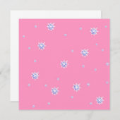 Roze wintersneeuwvlokken (Voorkant / Achterkant)