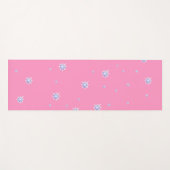 Roze wintersneeuwvlokken yogamat (Voorkant (horizontaal))