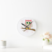 Roze winteruil ronde klok (Huis)