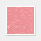 Roze wiskundige formules en vergelijkingen Partij Servet (Voorkant)