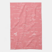 Roze wiskundige patroon theedoek (Verticaal)
