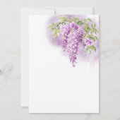 Roze Wisteria Bloemen Huwelijk na Feest Kaart (Achterkant)
