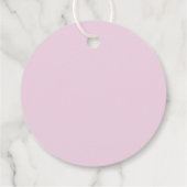 Roze Wisteria Doop Bedankjes Labels (Achterkant)