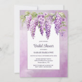 Roze Wisteria Floral Vrijgezellenfeest Kaart (Voorkant)