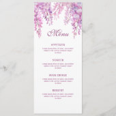 Roze Wisteria Klassiek Menu (Voorkant)