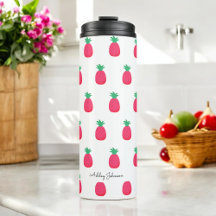 Roze Wit Ananas Patroon Chique