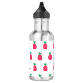 Roze Wit Ananas Patroon Chique Waterfles (Rechts)
