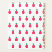 Roze Wit Ananas Patroon Schattige Planner (Achterkant)