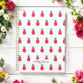 Roze Wit Ananas Patroon Schattige Planner