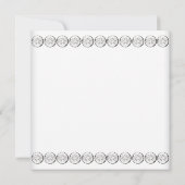 Roze Wit Baby Meisje Foto Doop Kaart (Achterkant)