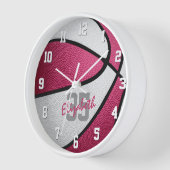 roze wit basketbal meisjes sportkamer (Hoek)