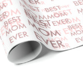 Roze Wit Beste Mama Ooit Moederdag Cadeaupapier (Rol Hoek)