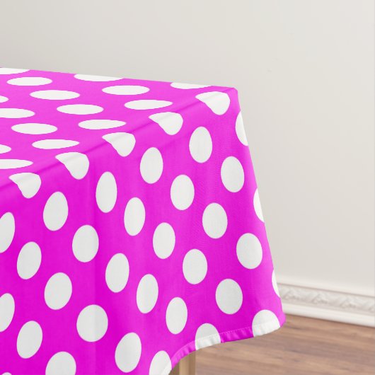 Roze wit betegeld patroon polka dot tafelkleed (Voorbeeld)