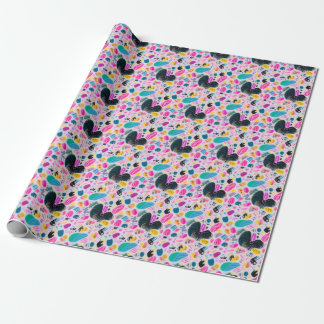 Roze wit blauw helder levendig geschenk wrap busin cadeaupapier