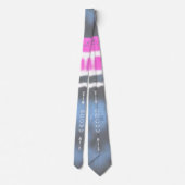 Roze wit & Blauw Tie kleurstof Twist Sway in Stijl Stropdas (Achterkant)