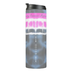 Roze wit & Blauw Tie kleurstof Twist Sway in Stijl Thermosbeker