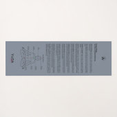 Roze wit & Blauw Tie kleurstof Twist Sway in Stijl Yogamat (Achterkant (horizontaal))