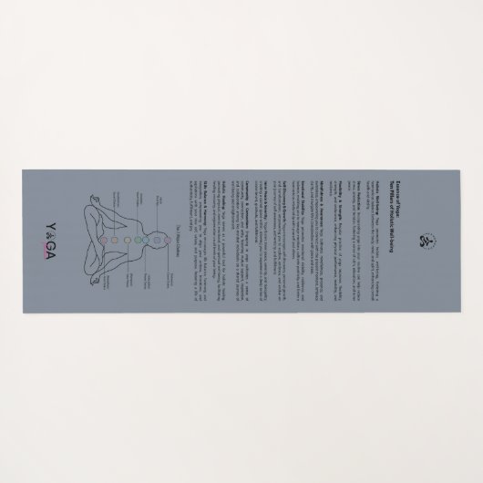 Roze wit & Blauw Tie kleurstof Twist Sway in Stijl Yogamat (Achterkant (horizontaal))