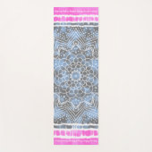 Roze wit & Blauw Tie kleurstof Twist Sway in Stijl Yogamat (Voorkant)