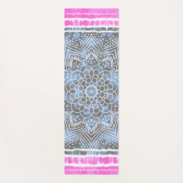 Roze wit & Blauw Tie kleurstof Twist Sway in Stijl Yogamat
