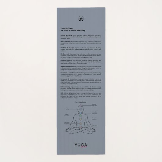 Roze wit & Blauw Tie kleurstof Twist Sway in Stijl Yogamat (Achterkant)