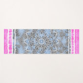 Roze wit & Blauw Tie kleurstof Twist Sway in Stijl Yogamat (Voorkant (horizontaal))