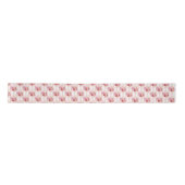 Roze Wit  Bloemen 3-inch Satijnen Lint (Voorkant)