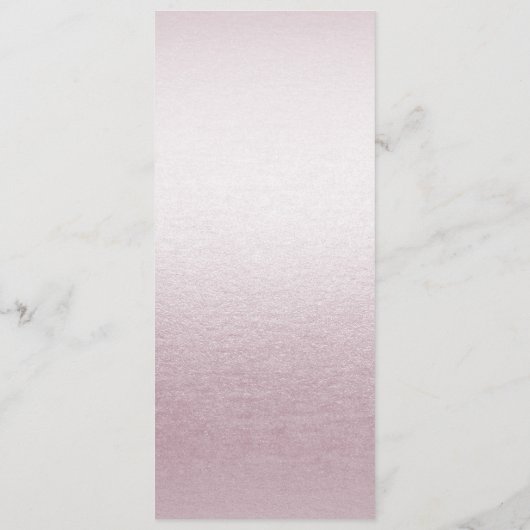 Roze Wit Bloemen Bruiloft Menu (Achterkant)