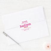 Roze & Wit Bloemen Doop Sticker voor Tiener Meisje (Envelop)