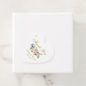 Roze Wit Bloemen Goud Bruiloft Hartelijk dank Bedankjes Labels (In situ)