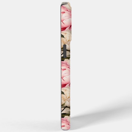  Roze Wit Bloemen Pioenen Designer Tough Case-Mate iPhone Case (Achterkant / Rechts)