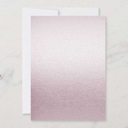 Roze Wit Bloemen Verloving Kaart (Achterkant)