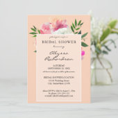 Roze & Wit Bloemen Vrijgezellenfeest - Roze 2C Kaart (Staand voorkant)