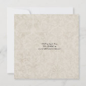 roze wit bloemenlint veren bruiloft kaart (Achterkant)