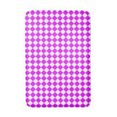 Roze Wit Checker Diamant Patroon Badmat (Voorkant Verticaal)