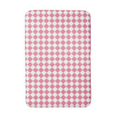 Roze Wit Checker Diamant Patroon Badmat (Voorkant Verticaal)